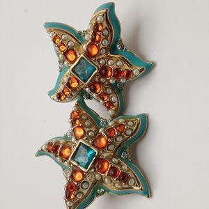 Vintage Avon starfish clip on earrings